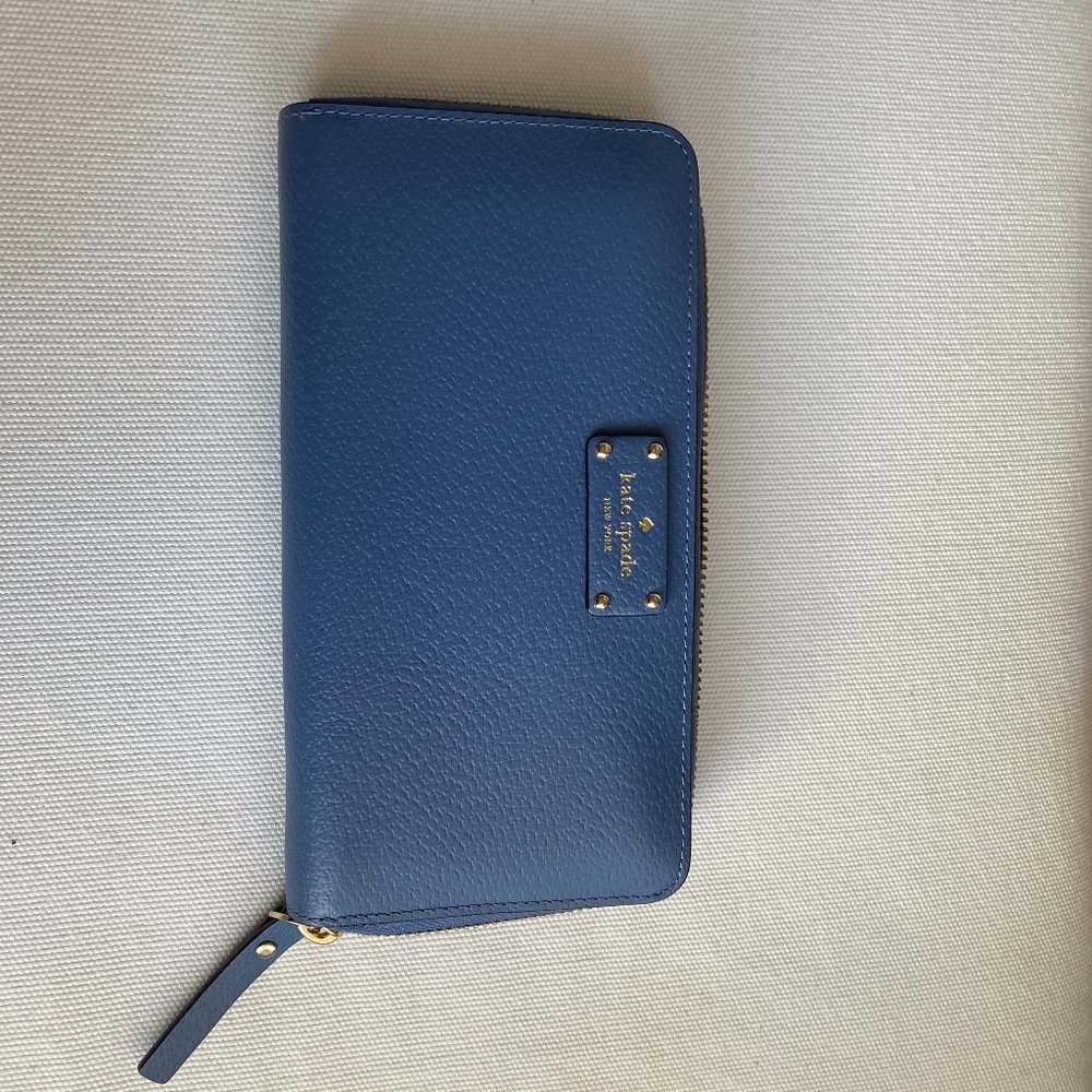 Kate Spade blue full size wallet - NWOT